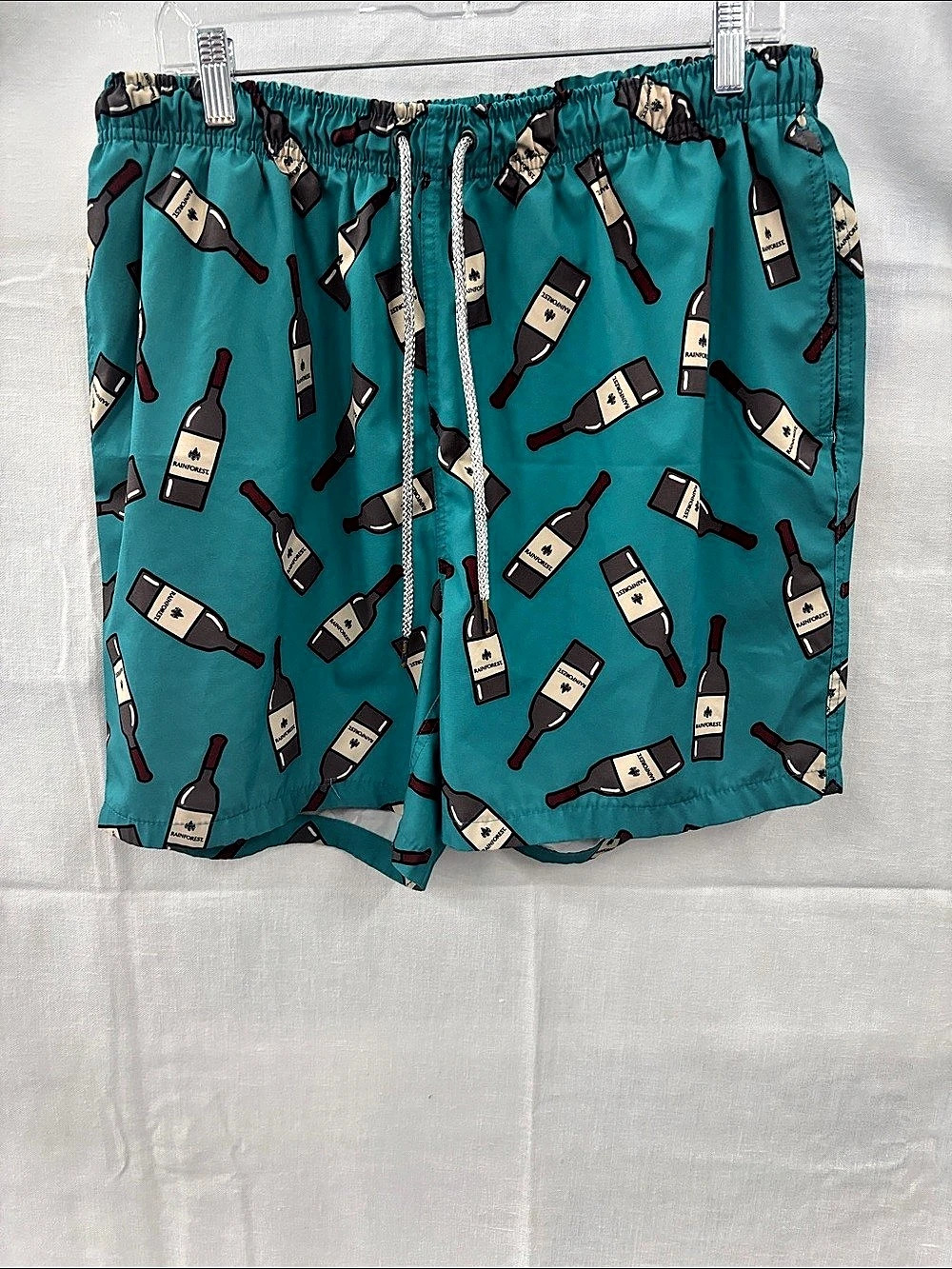 Rainforest Men's Swim Trunks in Blue & Black Size XL